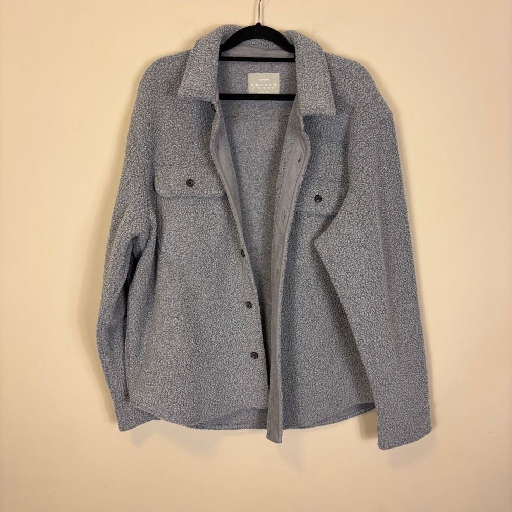 Everlane‎ Grey Fleece Button Down Shirt Jacket Women's 6
